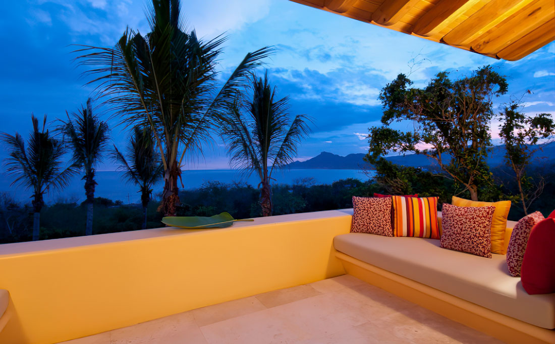 Casa Querencia - Luxury Home Rental - Guest Master Suite Terrace View - Punta Mita Mexico